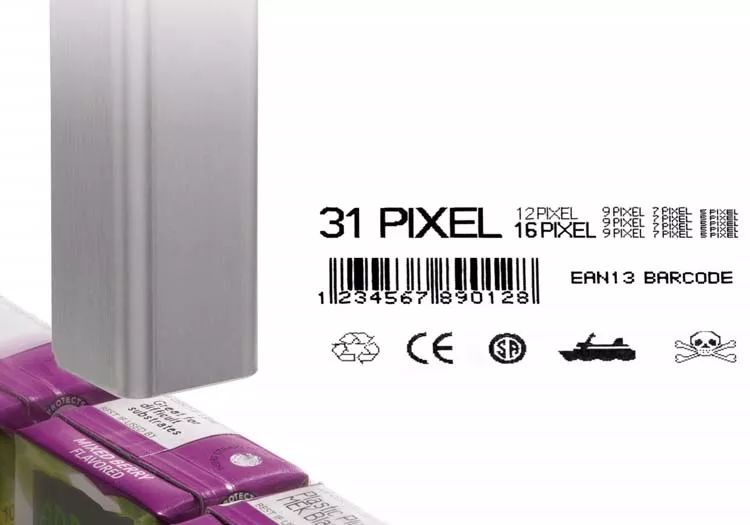 Pixel 31字符喷印效果